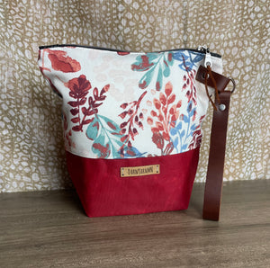 Watercolor Floral Regular Wedge Project Bag