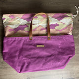 Purple mountains Waxed Canvas Large Clear Water Project Bag