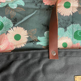 Ruby Star Floral Waxed Canvas Large Clear Water Project Bag