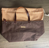 Harvest stitch Waxed Canvas Large Clear Water Project Bag