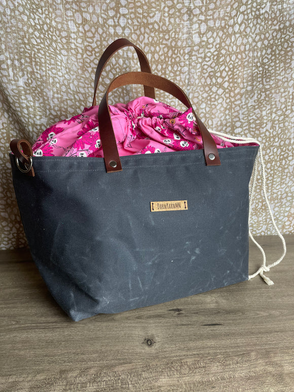 Haunted Fields Waxed Canvas Clear Water Project Bag